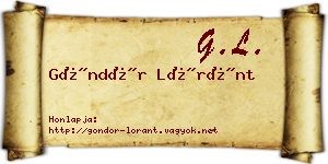 Göndör Lóránt névjegykártya