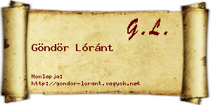 Göndör Lóránt névjegykártya